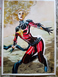 Philippe Bringel - Miss Captain Marvel - Illustration originale