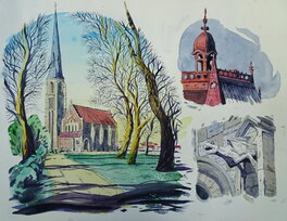Lucas Landais - Le clocher - Original Illustration