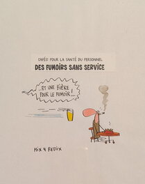 Mix & Remix - Dessin de presse : des fumoirs sans service - Planche originale