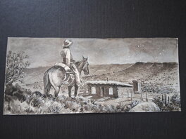 Osman Hajdarevic - Western scene - Original Illustration