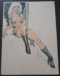 Malik - Sexy pinup - Illustration originale