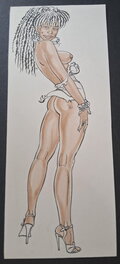 Malik - Sexy pinup - Archie Cash - Illustration originale