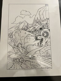 Henk Kuijpers - Originele tekening Franka uit de Harley Collection - Planche originale