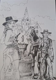 Osman Hajdarevic - Blueberry and Pearl , Belgian scene (Geraardsbergen, Manneken Pis) - Planche originale