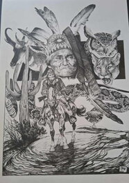 Osman Hajdarevic - Indian illustration 2 Law of Life - Illustration originale