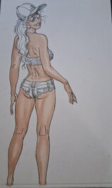 Malik - Sexy pinup - Illustration originale