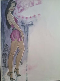 Malik - Sexy pinup - Illustration originale
