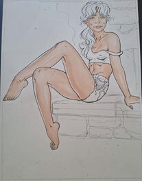 Malik - Sexy pinup Archie Cash - Original Illustration