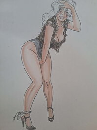 Malik - Sexy pinup Archie Cash - Original Illustration
