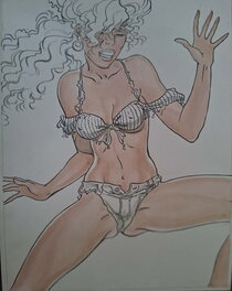 Malik - Sexy pinup Archie Cash - Illustration originale