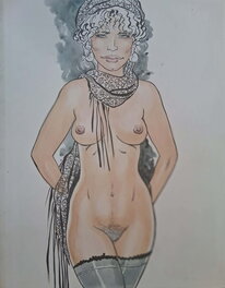 Malik - Sexy pinup Archie Cash - Illustration originale