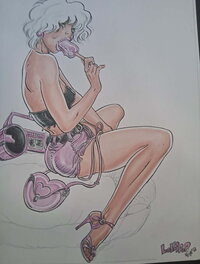 Malik - Sexy pinup Archie Cash (Lollipop) - Original Illustration