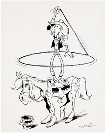 Morris - 1963 - Lucky Luke et Jolly Jumper - Original Illustration