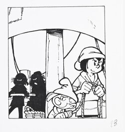 Studio Peyo - Johan et Pirlouit - La Flûte à six schtroumpfs - case 23 - Studio Peyo - Original Illustration