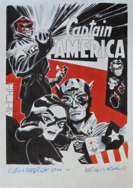 Antonio Lapone - Captain America 1944 - Illustration originale