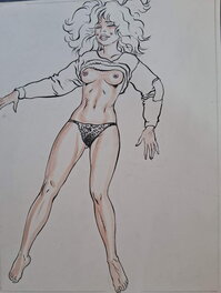 Malik - Sexy pinup - Planche originale