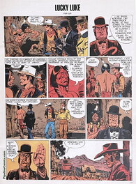 Planche de "Le Pied-Tendre" de Lucky Luke dessinée par J. Giraud Planche de "Le Pied-Tendre" de Lucky Luke dessinée par J. Giraud