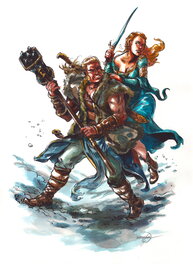 Gwendal Lemercier - Elfes - illustration Fah-Laên - Illustration originale