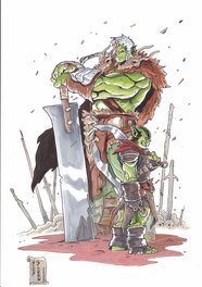 Alex Sierra - Orcs et gobelins - illustration Dunnrak - Illustration originale