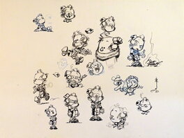 Dan Verlinden - Le petit Spirou - Illustration originale