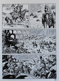 José Ortiz - Ortiz, Maxi Tex#8, Il treno Blindato, planche n°19, 2004. - Planche originale