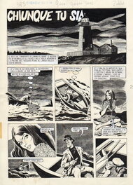 Pablo Zahlut - Page titre de Chiunque tu sia - Parution dans le n°47 de 1977 de la revue Lanciostory - Planche originale