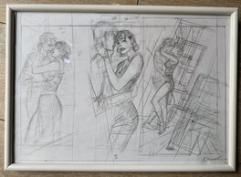 Jean Pierre Gibrat - Demi planche crayonnée Préparatoire - Œuvre originale