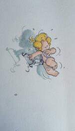 Malik - Cupidon - illustration couleurs - Malik - Illustration originale