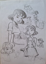 Pierre Legein - Essais de crayonné - Illustration originale