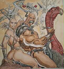 Malik - Female and male warrior - Illustration originale