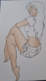 Malik - Sexy pinup - Illustration originale