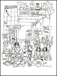 François Walthéry - Kinepolis - Illustration originale