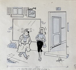 Jean Chakir - Tu montes chéri ? - Illustration originale