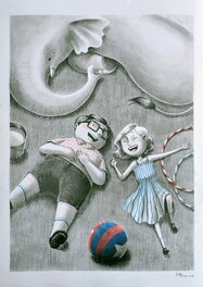 Nina Jacqmin - La tristesse de l'éléphant - Original Illustration