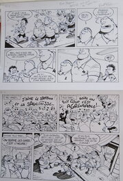 Poupard - Les rugbymen - Planche originale