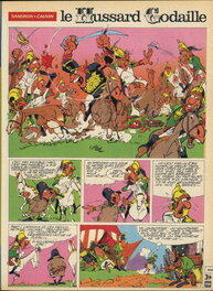 Premier épisode de la série..."Le hussard Godaille" Planche1 - Publication dans Spirou n°1938 du 05 juin 1975 Premier épisode de la série..."Le hussard Godaille" Planche1 - Publication dans Spirou n°1938 du 05 juin 1975