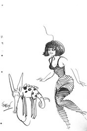 Jean-Claude Forest - Hypocrite format géant: la main de Forest - Illustration originale