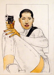 Liberatore - La femme au Pistolet - Original Illustration