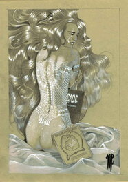 Philippe Bringel - Fille tatouée - Rock - Illustration originale