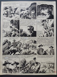 Maurice Besseyrias - Maurice Besseyrias Big Bill Le Casseur Planche Originale 4 du BB 67 Big Bill a disparu .. ,Encre Lavis Atelier Chott 1952 Top - Planche originale