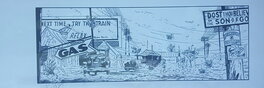Éric Warnauts - Lou Cale - petite illustration format à l'italienne - cachet au verso - Illustration originale