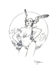 Didier Cassegrain - La déesse Eithme - Illustration originale