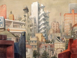 Nicolas De Crécy - Tokyo cubiste - Illustration originale