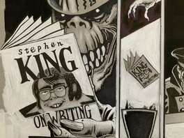 Page Detail Featuring a cartoon of Stephen King Page Detail Featuring a cartoon of Stephen King