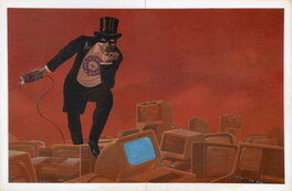 Jean-Michel Nicollet - Illustration originale « La Fraude informatique» - Illustration originale