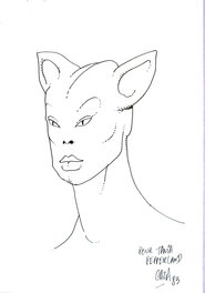Caza - Femme-Chat - Illustration originale