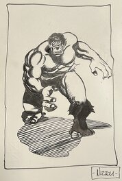 Marco Nizzoli - Nizzoli, Hulk, illustration 4 de coeur, carte poker, 1995. - Illustration originale