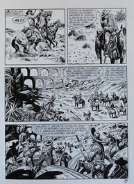 José Ortiz - Ortiz, Maxi Tex#8, Il treno Blindato, planche n°19, 2004. - Planche originale