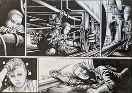 Thomas Du Caju - Saboteuses Tome 4 « Paradis » - Planche originale N° 6. - Planche originale