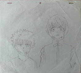Yoshihiro Togashi - Hunter × Hunter : Kirua et Kurapika – Ensemble de dessins de production de l'anime, épisode 16, plan 77 - Œuvre originale